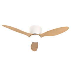42-inch Ceiling Fan with Light, Ultra-Slim Flush-Mount Design, 3 ABS Plastic Blades, Remote Control Included, 6-Speed Adjustment, Reversible DC Motor, Quiet Operation, Ideal for Bedrooms, Indoor/Outdo