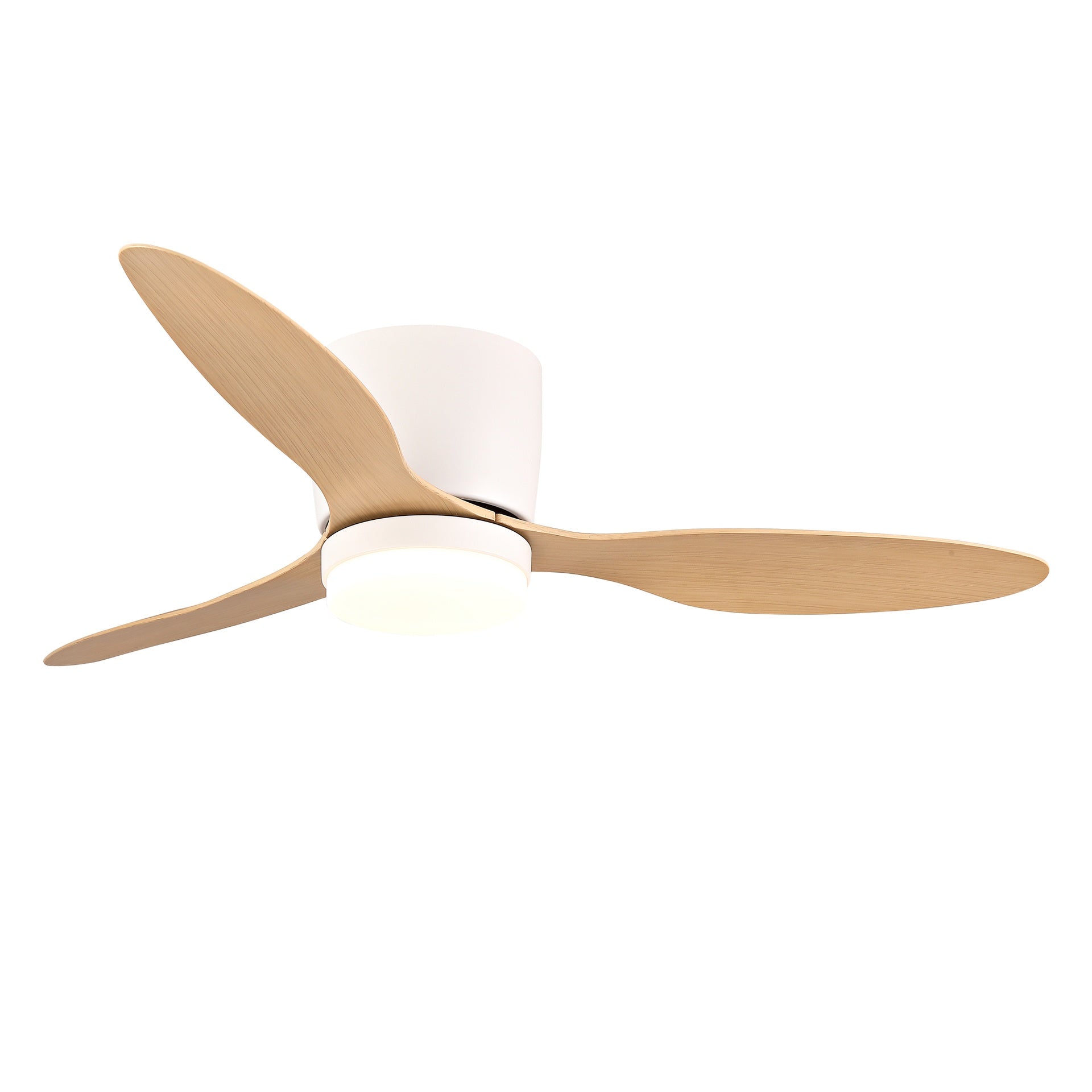 42-inch Ceiling Fan with Light, Ultra-Slim Flush-Mount Design, 3 ABS Plastic Blades, Remote Control Included, 6-Speed Adjustment, Reversible DC Motor, Quiet Operation, Ideal for Bedrooms, Indoor/Outdo