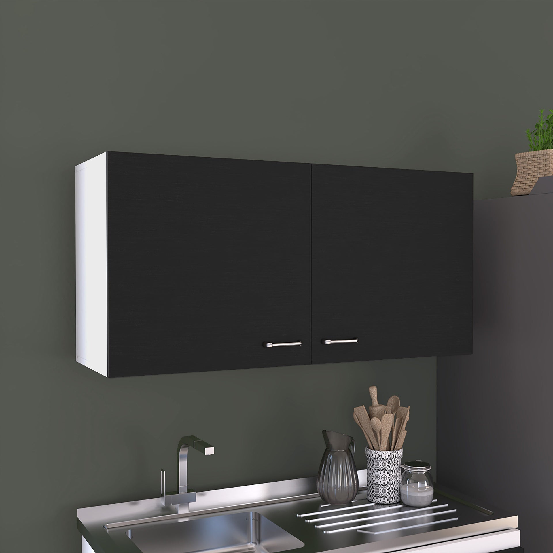 Napoles Wall Cabinet, Two Shelves, Double Door