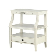 Newland Antique White Storage Nightstand