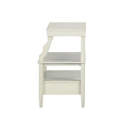 Newland Antique White Storage Nightstand