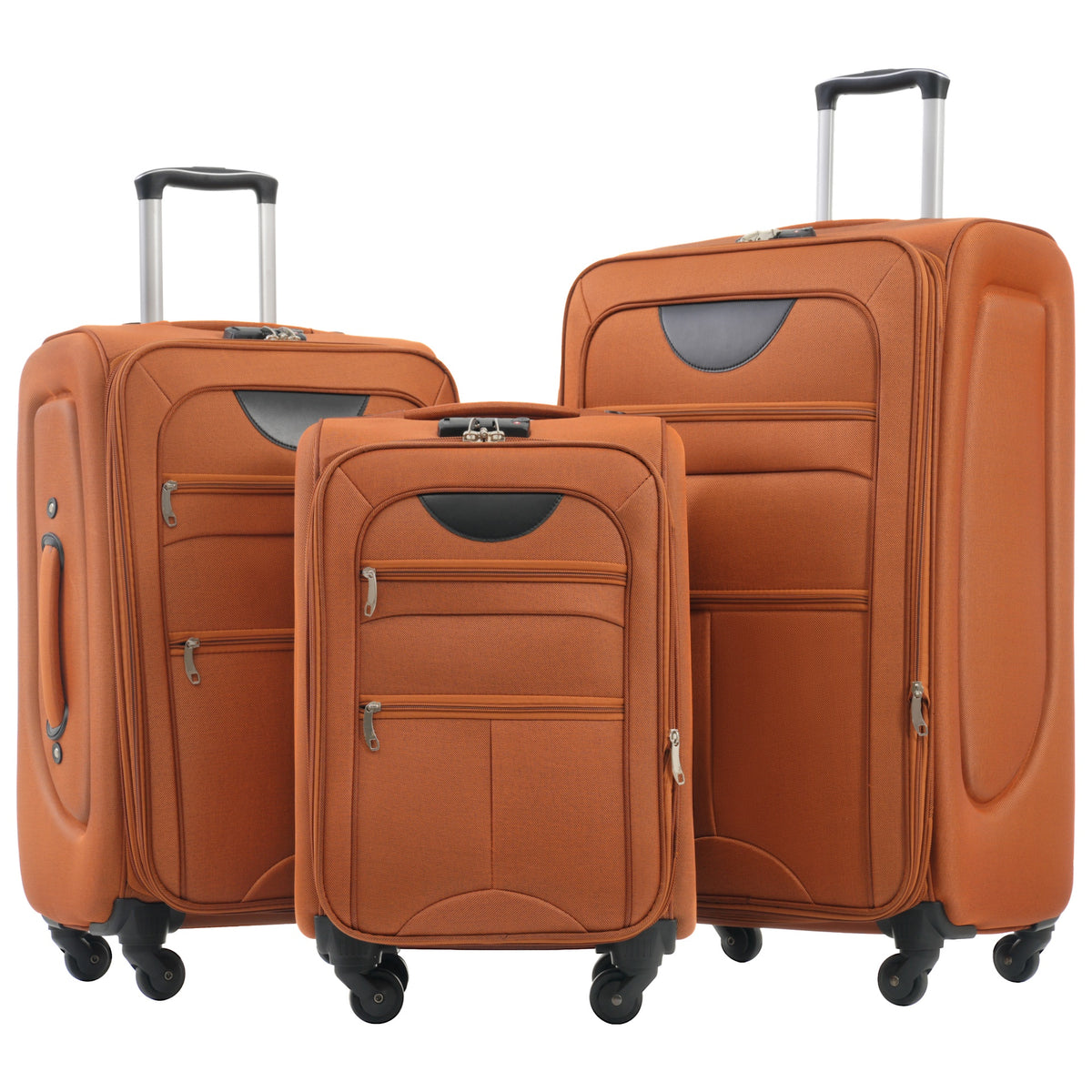 Softside Luggage Expandable 3 Piece Set Suitcase Upright Spinner Softshell Lightweight Luggage Travel Set-22/26/30 inches