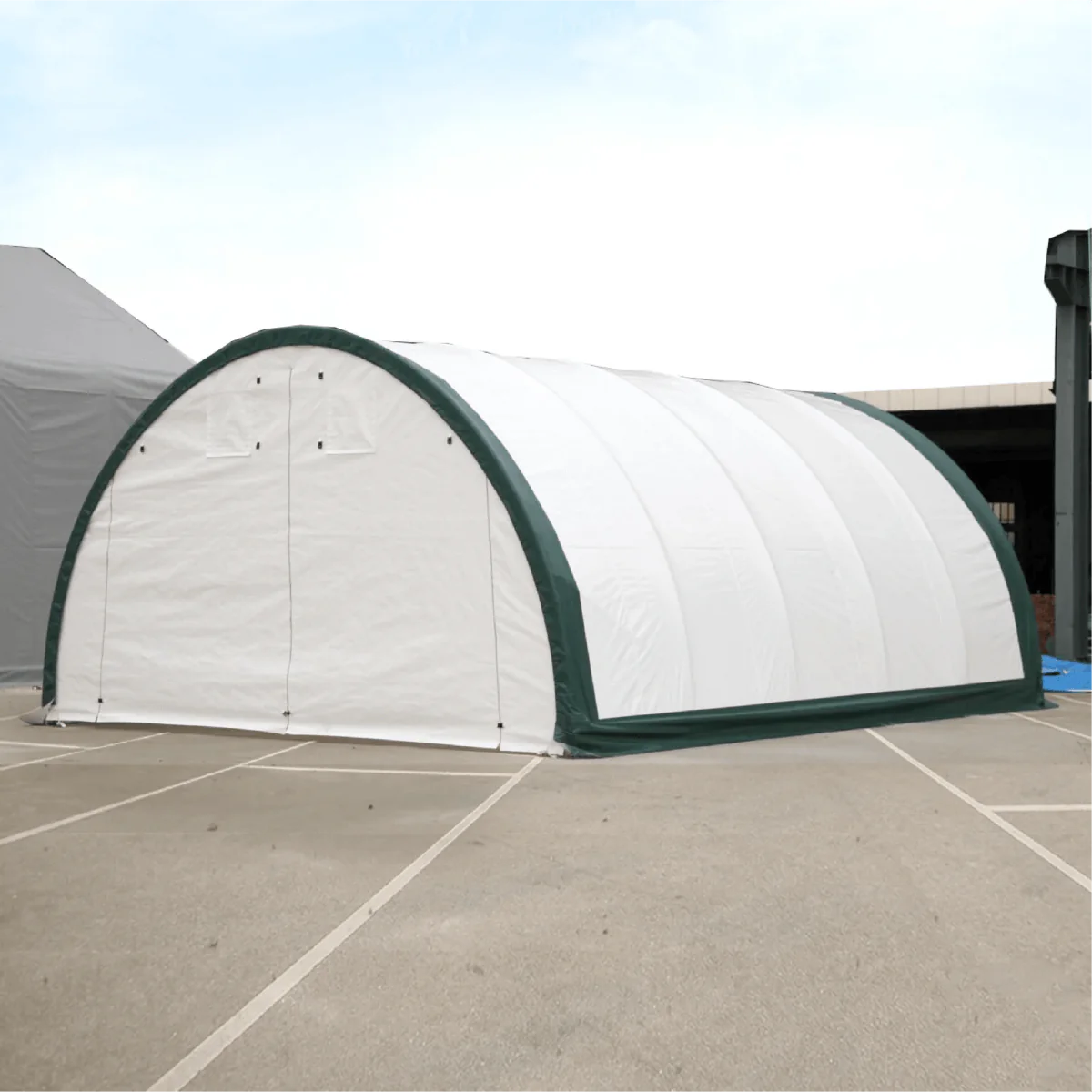 Single Truss Arch Storage Shelter W20'xL30'xH12' 11oz PE