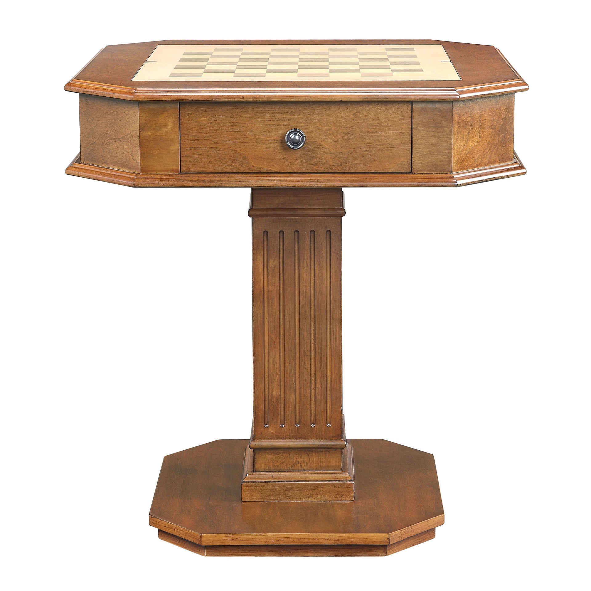 Galini Walnut Finish Game Table