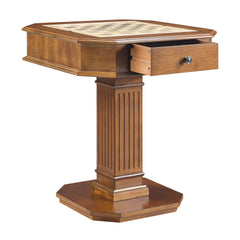 Galini Walnut Finish Game Table