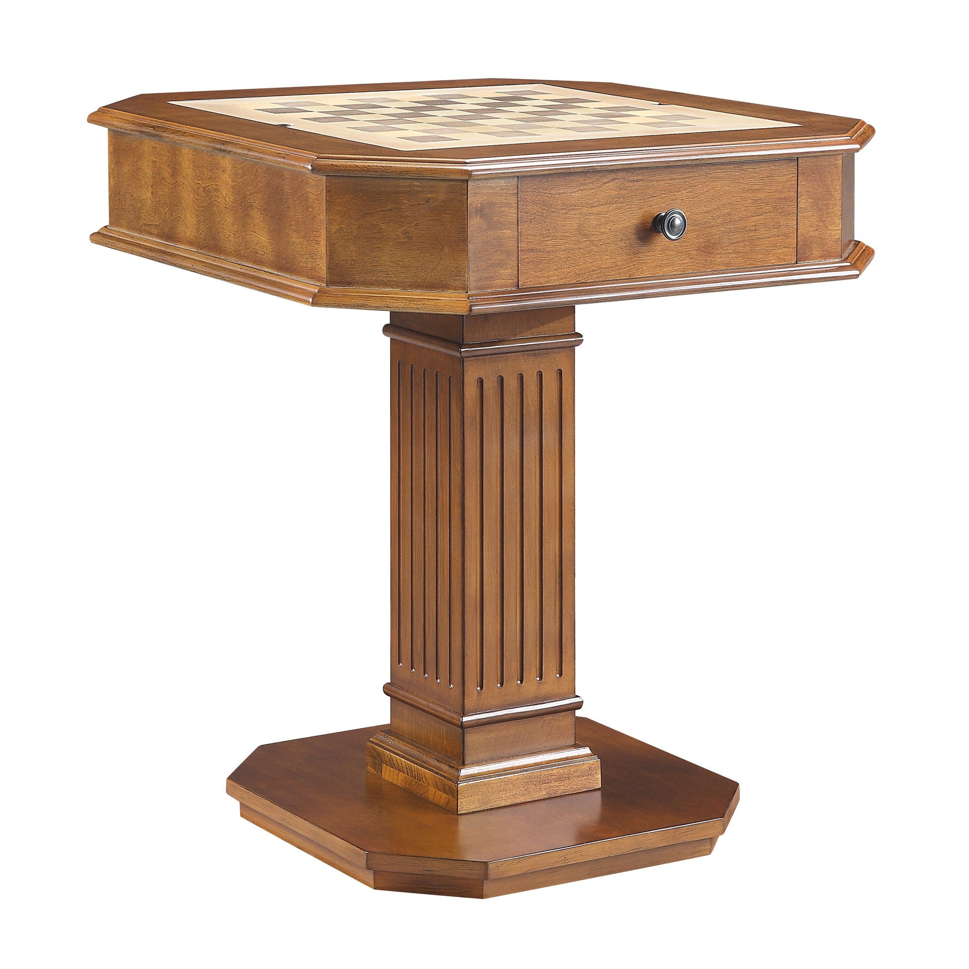 Galini Walnut Finish Game Table