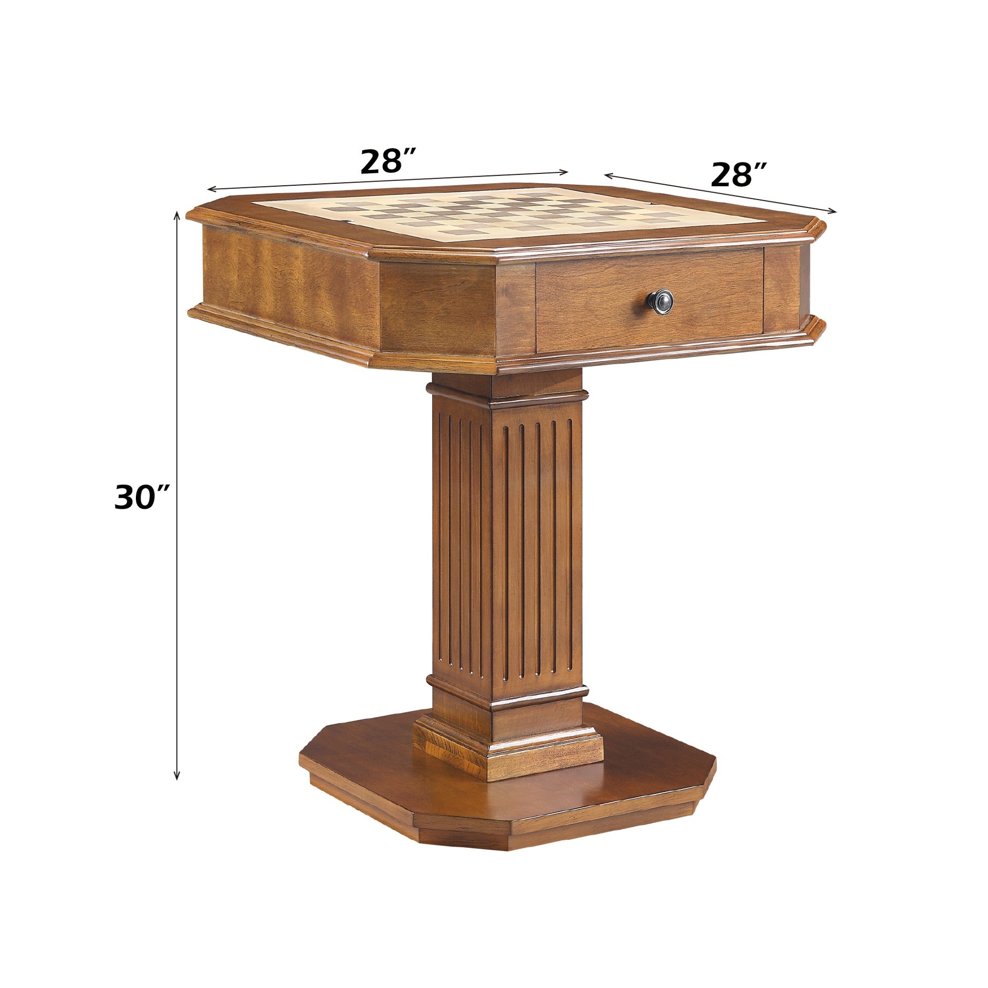 Galini Walnut Finish Game Table