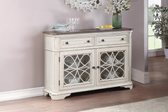 Traditional Style Antique White Finish 1pc Server Drawers Storage Cabinet Wooden Furniture Dining Room Furniture