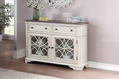 Traditional Style Antique White Finish 1pc Server Drawers Storage Cabinet Wooden Furniture Dining Room Furniture