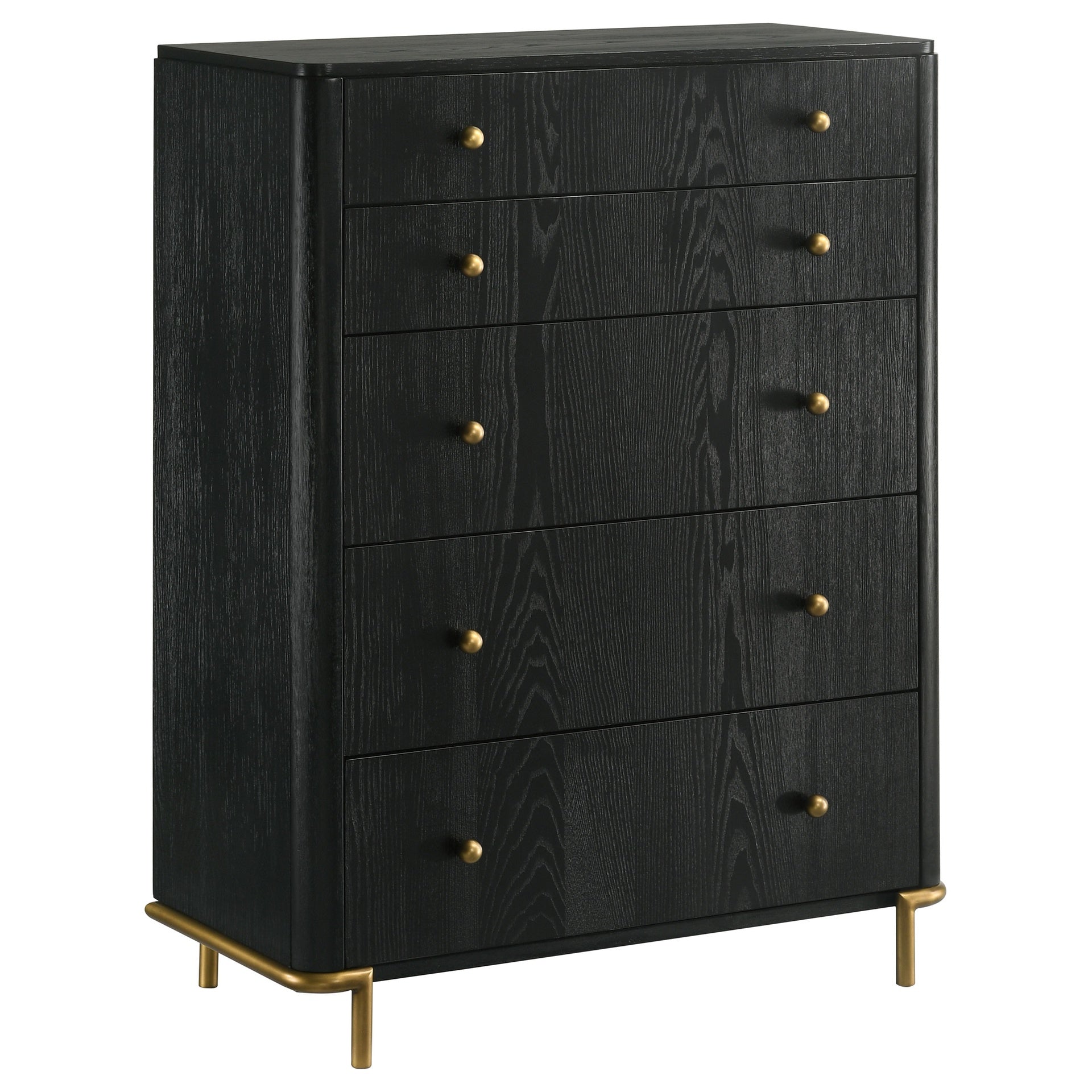 Anser Black and Grey 5-piece Eastern King Bedroom Set