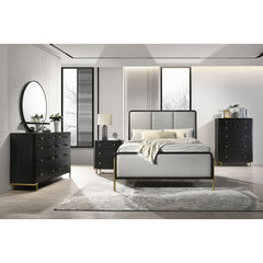 Anser Black and Grey 5-piece Eastern King Bedroom Set