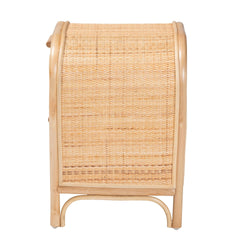 Bohemian Natural Rattan 2-Drawer Nightstand