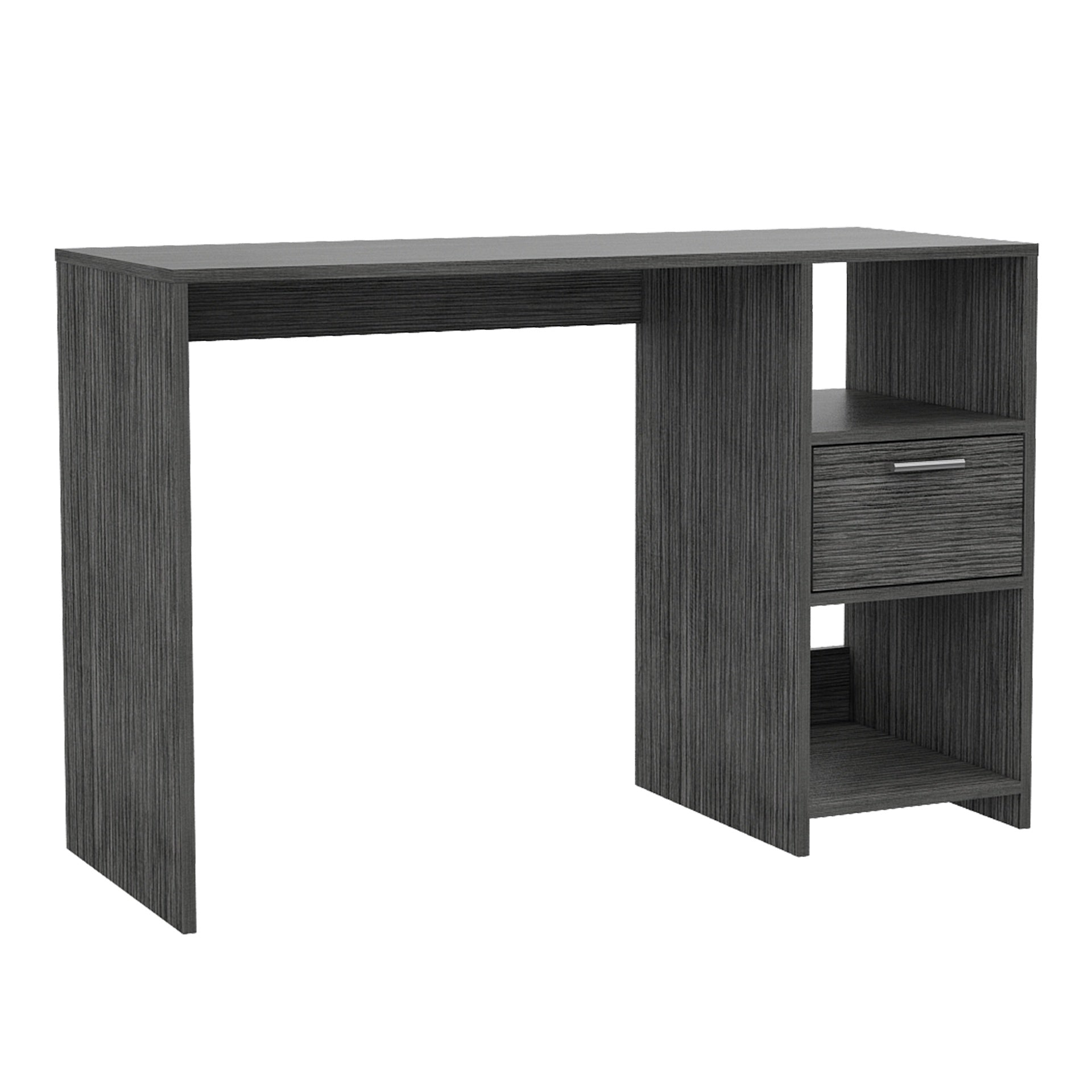 Omma Computer Desk, One Drawer, Two Shelves