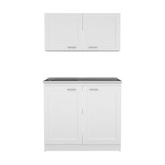 Zurich Cabinet Set, Two Shelves -White