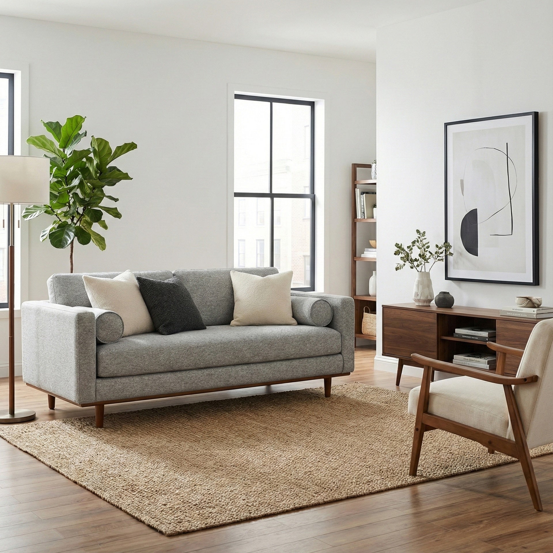 Morrison - 72" Sofa - Mist Grey