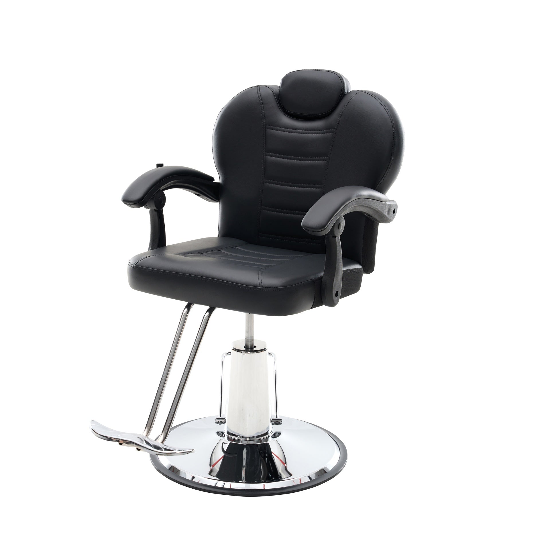 102°-140°  Reclining Barber Chairs for Barbershop, Heavy Duty Hydraulic Pump 360° Swivel Salon Chair for Hair Stylist -Upgrade Black