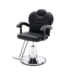 102°-140°  Reclining Barber Chairs for Barbershop, Heavy Duty Hydraulic Pump 360° Swivel Salon Chair for Hair Stylist -Upgrade Black