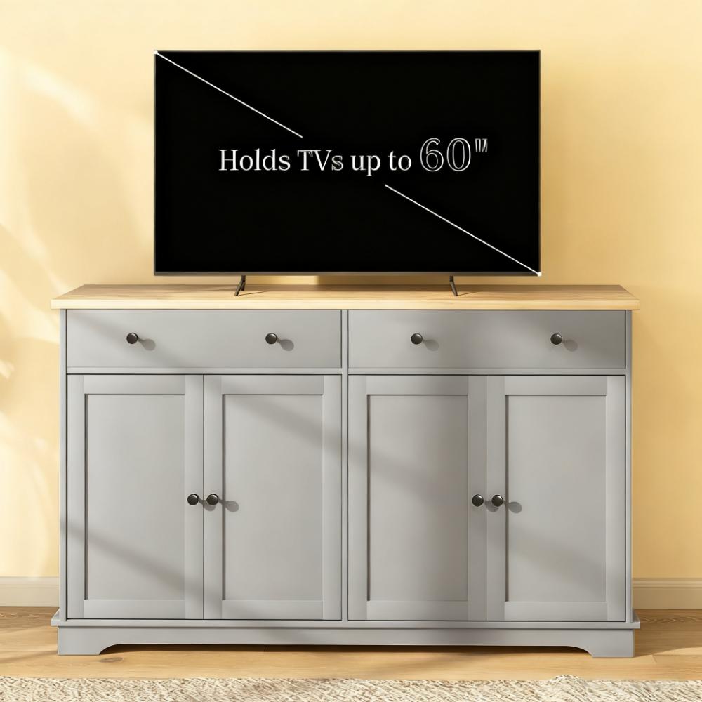 Buffet Cabinet with Storage Drawers,Nordic Style Sideboard, Adjustable Shelves for Your Home