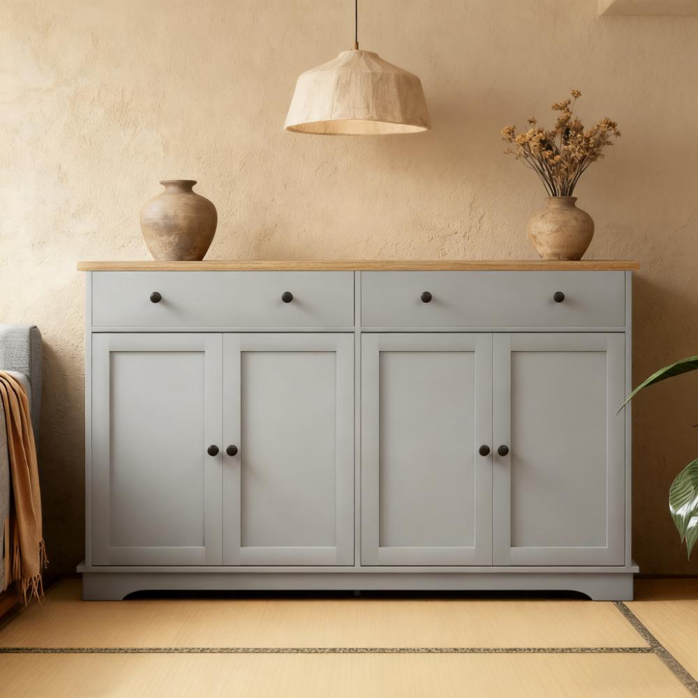 Buffet Cabinet with Storage Drawers,Nordic Style Sideboard, Adjustable Shelves for Your Home
