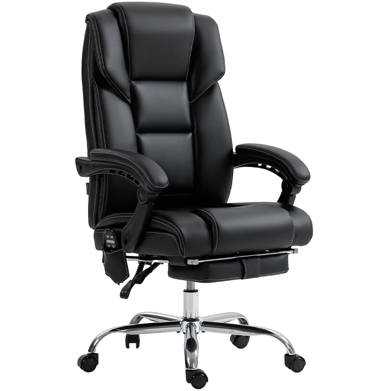 Office Chair with Massage & Reclining Footrest – Unmatched Comfort for All-Day Work & Leisure
