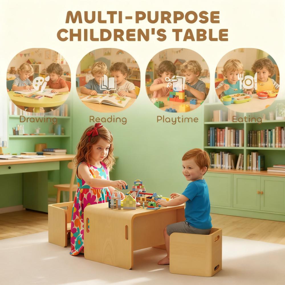 Height Adjustable Toddler Table and Chair Set