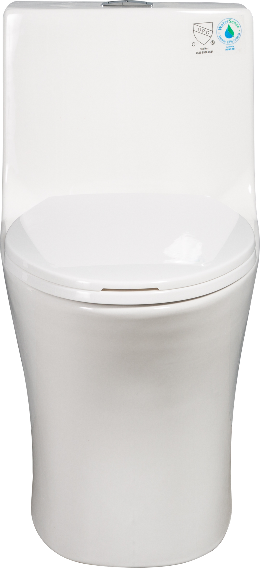 One-Piece Toilet, 1.1/1.60 GPF Water-Efficient Dual-Flush Elongated Comfort Height Floor Mounted, ADA Compliant Toilet with Soft Closing Seat Included