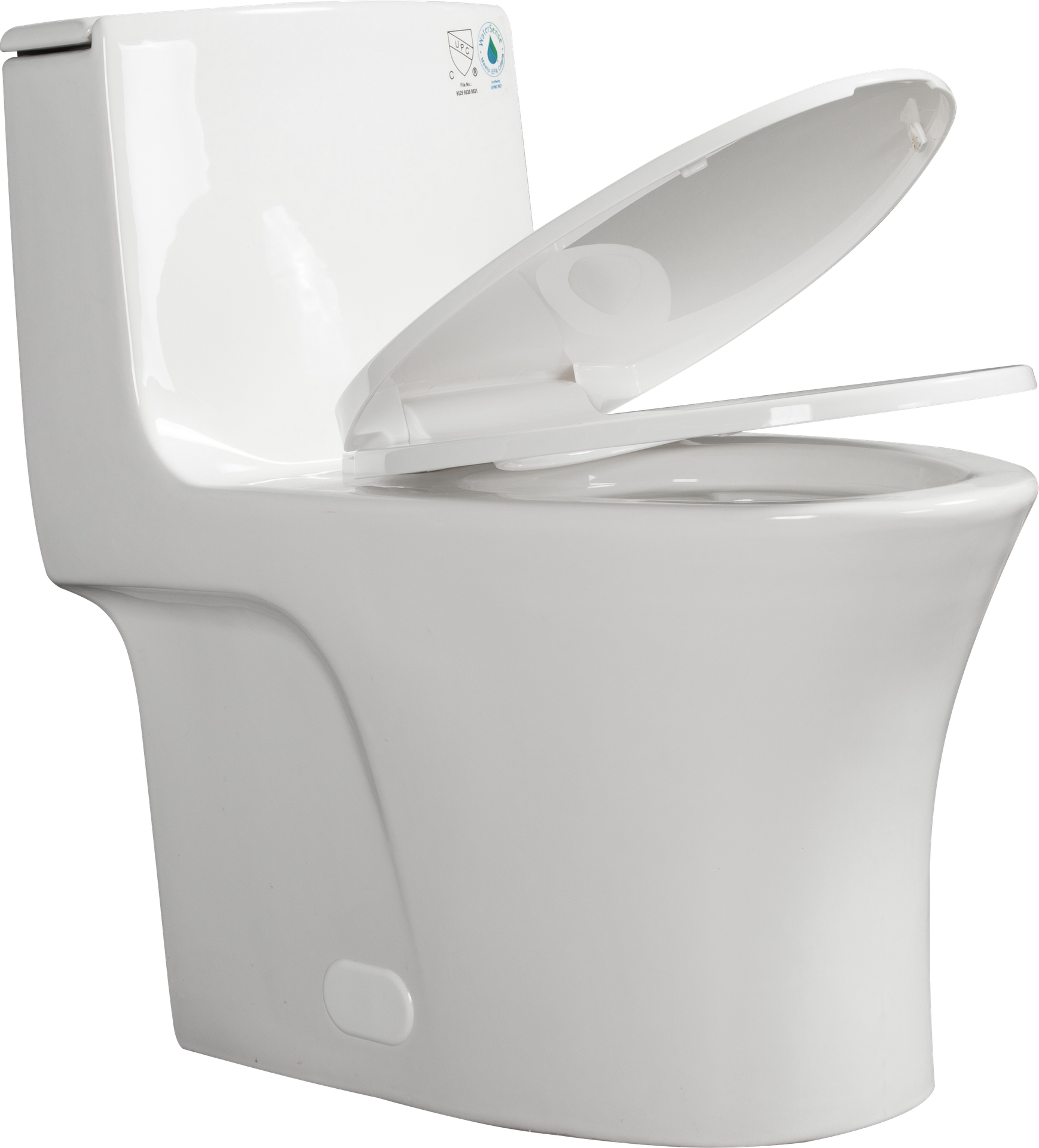 One-Piece Toilet, 1.1/1.60 GPF Water-Efficient Dual-Flush Elongated Comfort Height Floor Mounted, ADA Compliant Toilet with Soft Closing Seat Included