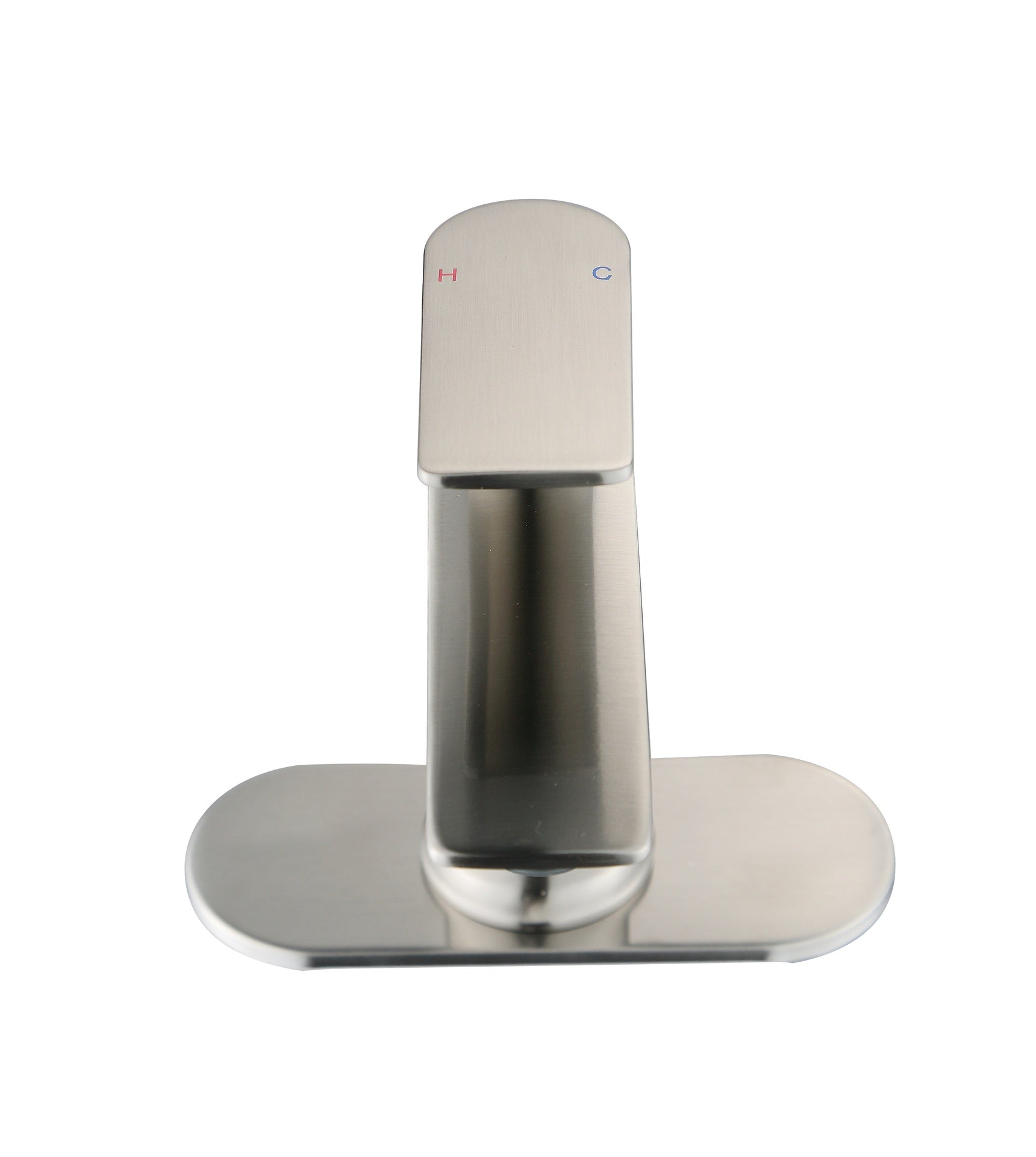 Brushed Nickel Single Handle Bathroom Faucet with Deck