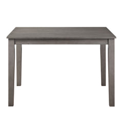 Beautiful Gray Finish 5pc Dining Set Table and 4 Side Chairs Set Fabric Upholstery Wooden Furniture Kitchen Dining Set