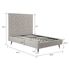 Full Bed in Greige