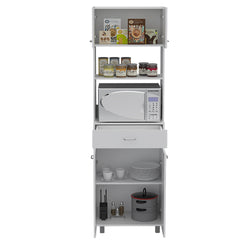 Microwave Cabinet Madison, Kitchen, White