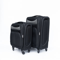 (20+24) Two-piece suitcase suitcase set Oxford trolley case without password lock universal wheel BLACK