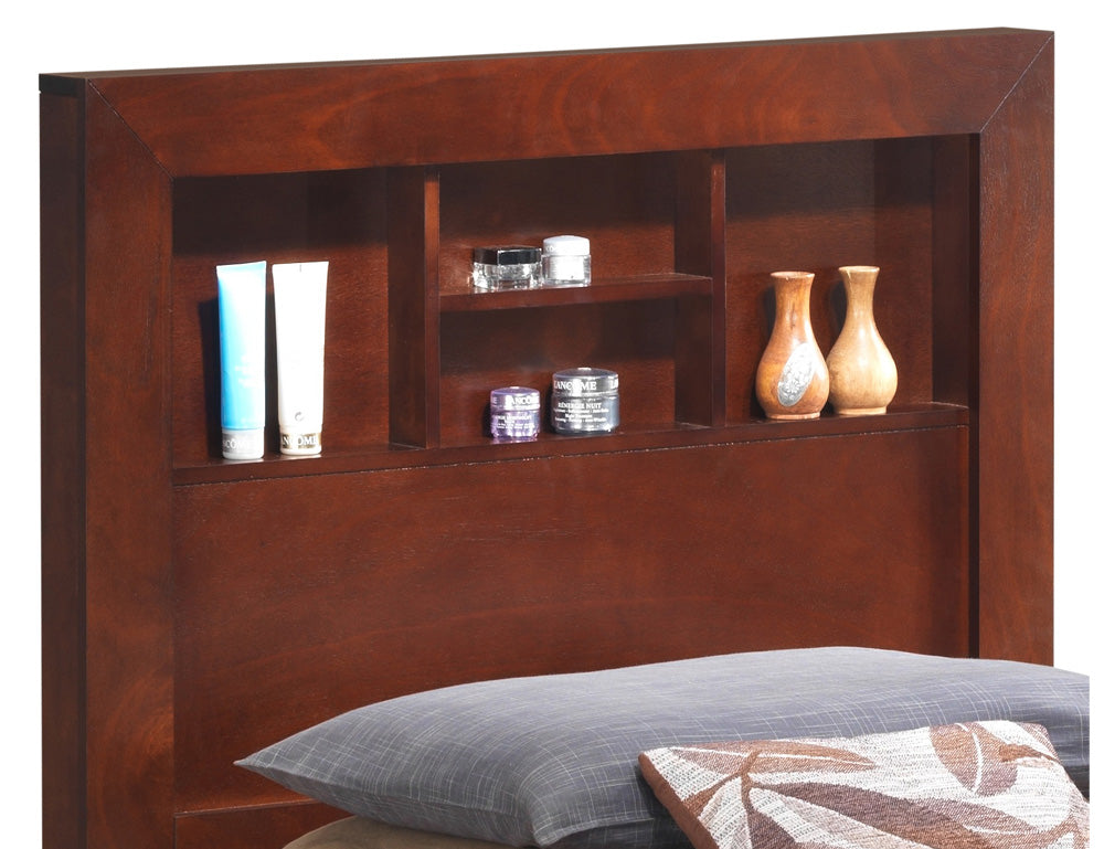 Transitional Cherry Twin Bed For Cozy Spaces