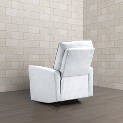 Top Quality Asheville Mid-Century Modern Recliner Chair with Infinite Position Design in Light Gray Italian Suede 41" H x 33" W x 29"D for living Room Apartment Study Room Office