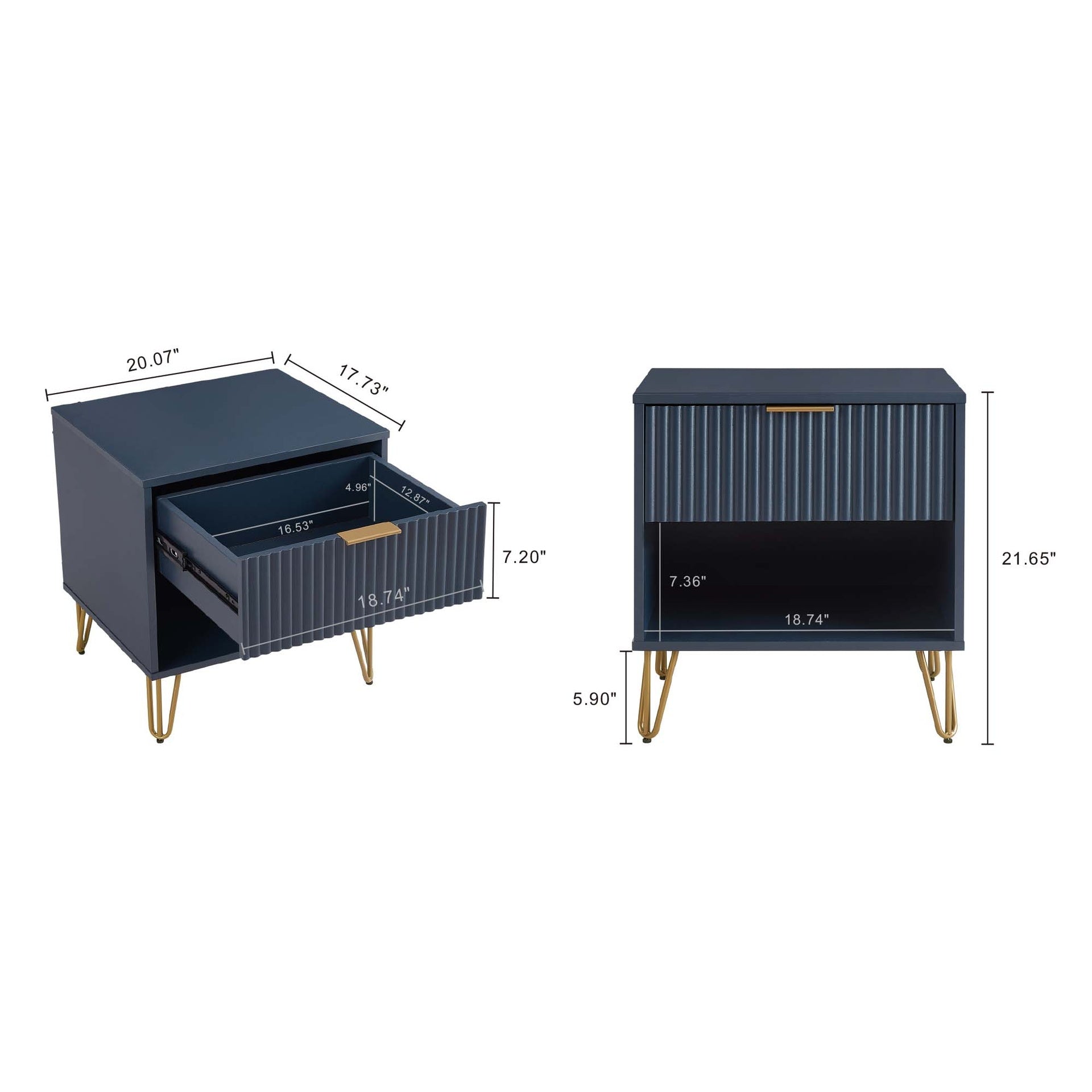 Nightstand in Midnight Blue