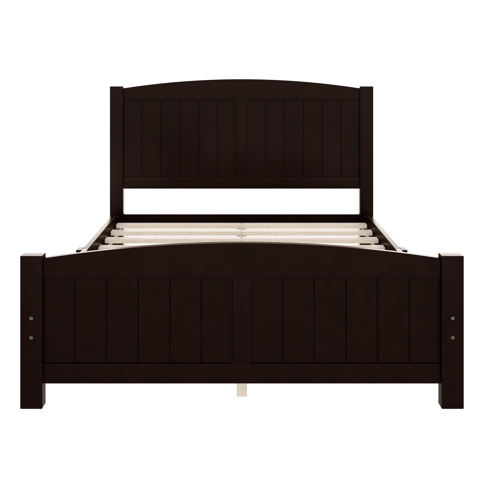 Full Size Platform Bed, Solid Wood Platform Bed with Support Slats and Strong Structure, No Box Spring Needed, Espresso