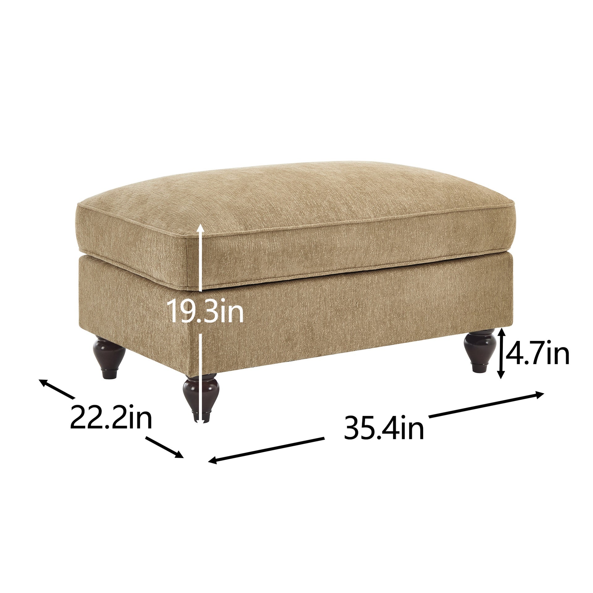 Ottoman Chenille -Light Coffee