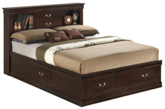 Louis Phillipe G3125B-FSB Full Storage bed , Cappuccino
