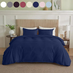 Serta Simply Clean Solid Duvet cover Navy blue King
