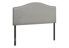 Bed, Headboard Only, Full Size, Bedroom, Upholstered, Grey Linen Look, Transitional