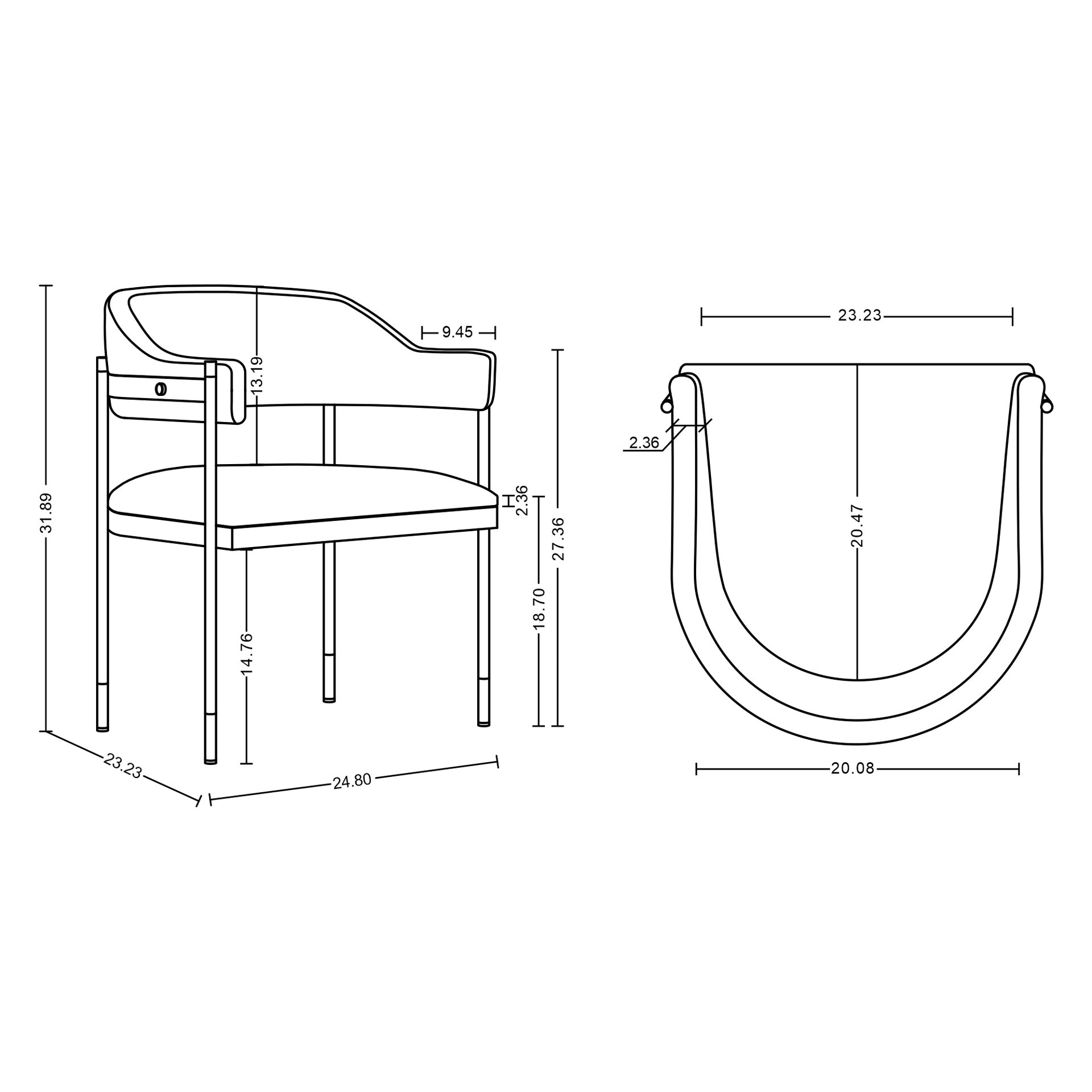 Armchair in Cream