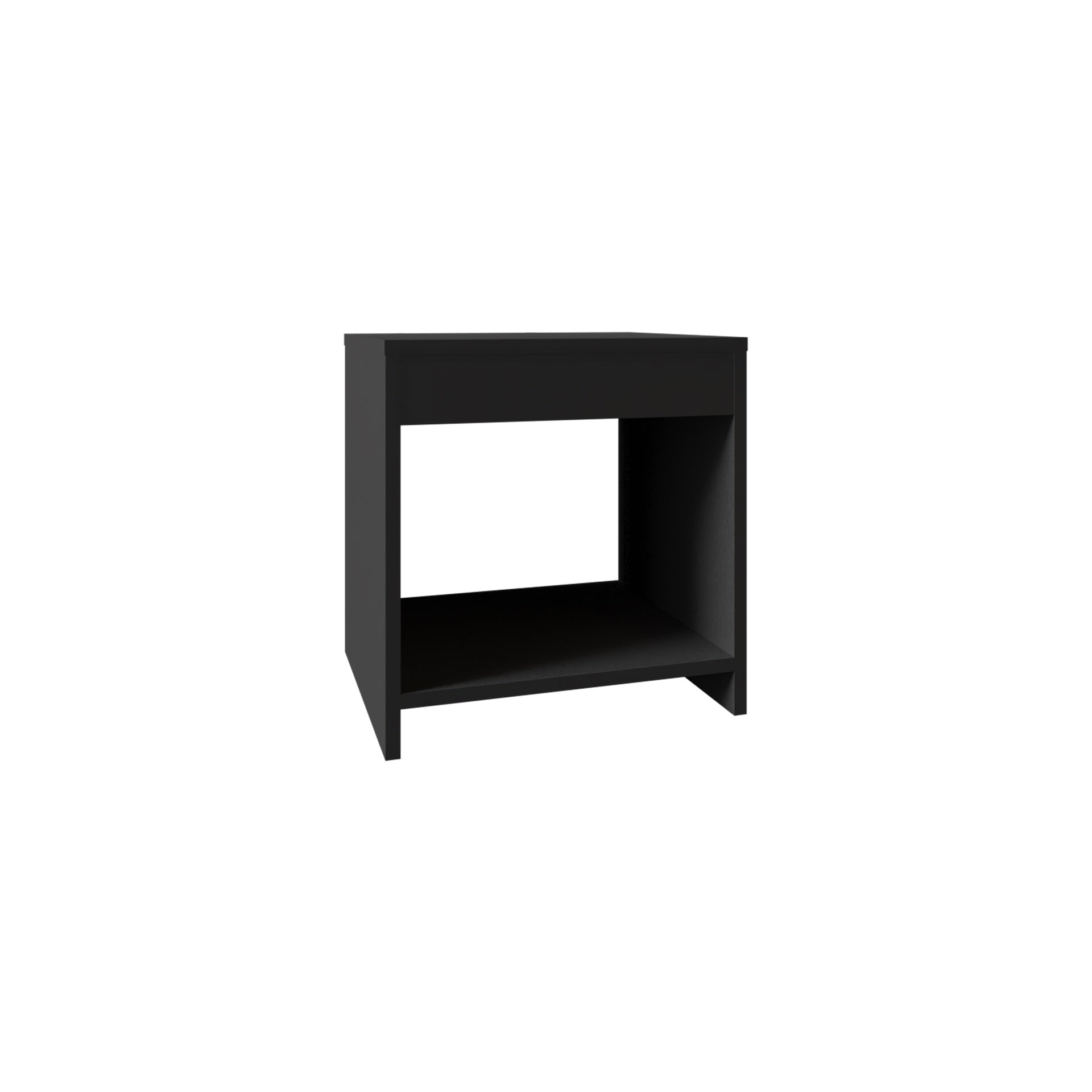 Night Table 16.5"H,  1 spacious Shelf, Black