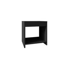Night Table 16.5"H,  1 spacious Shelf, Black
