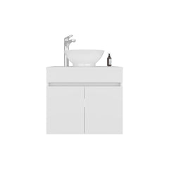 Bathroom Vanity with Sink, 2 Doors, White