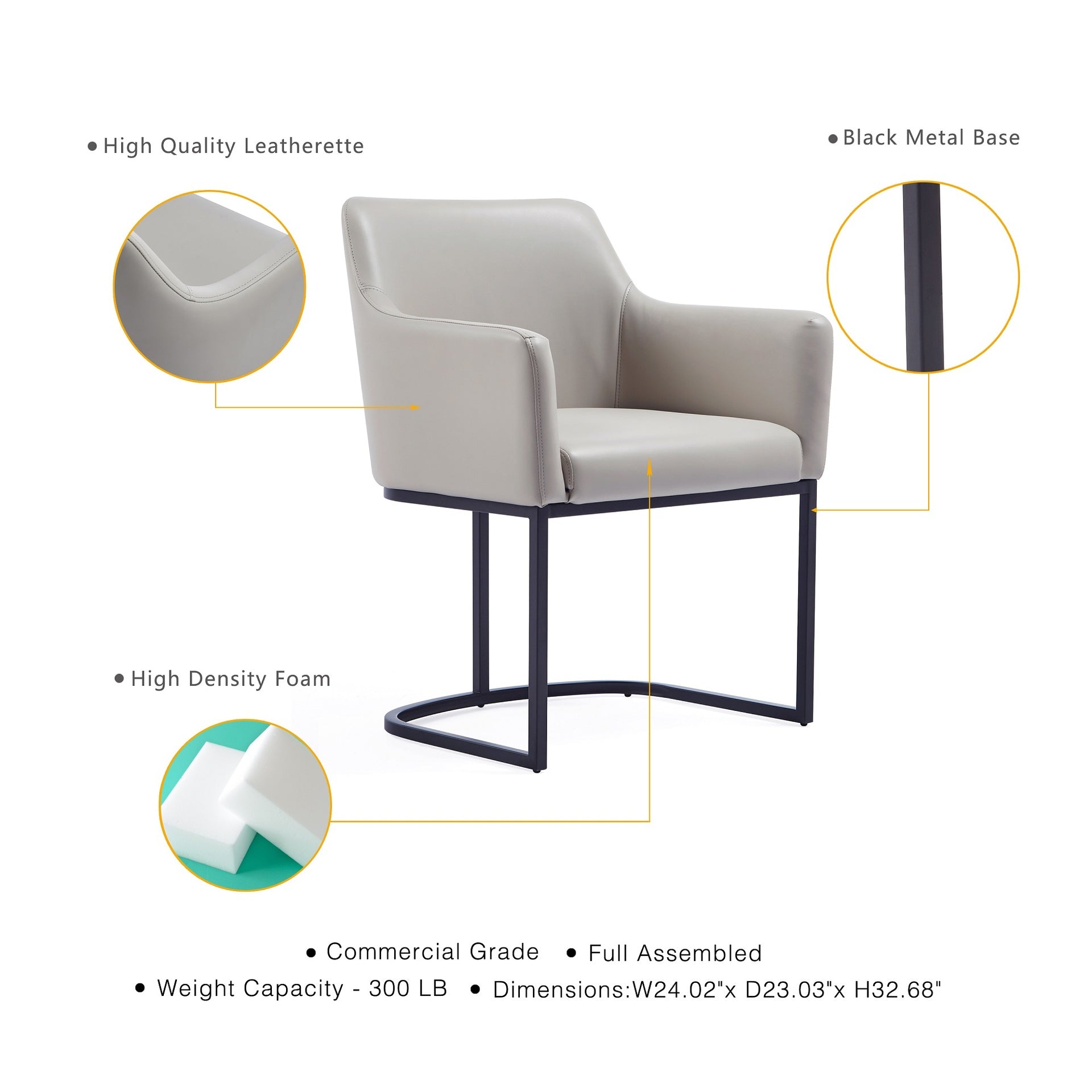 Armchair in Light Gray