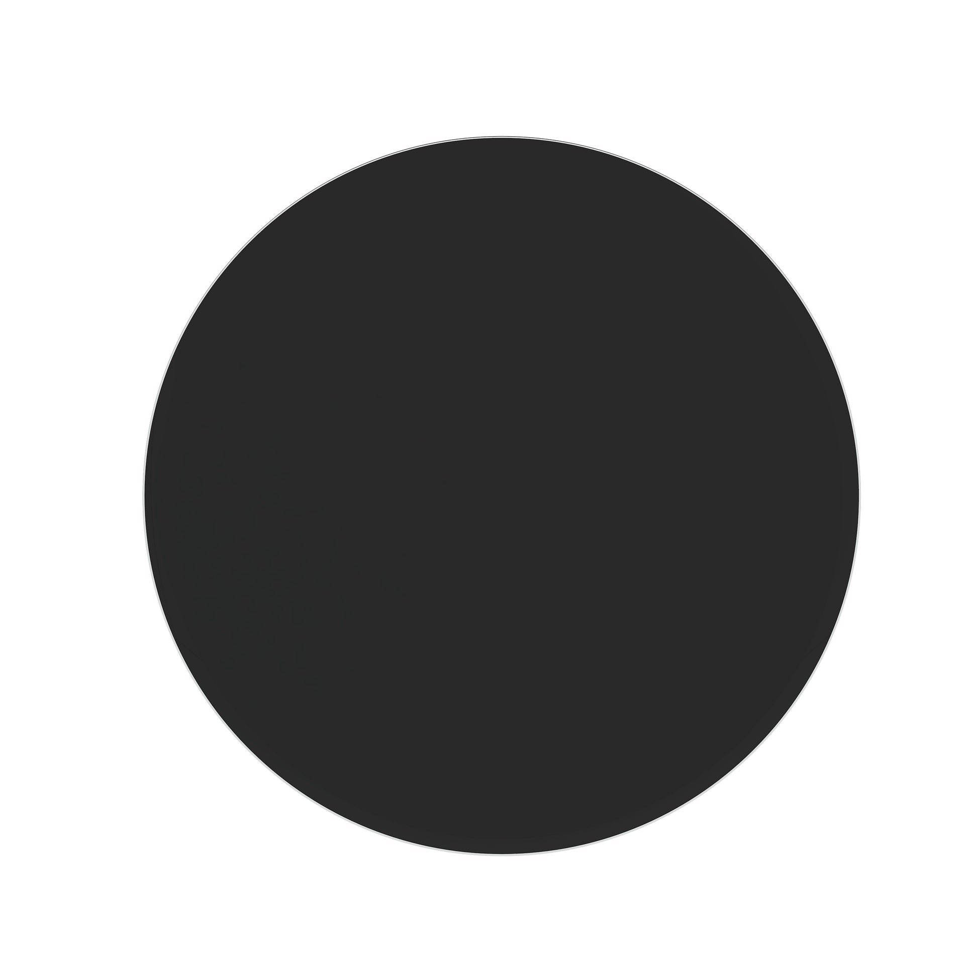 36" Inch Round Tempered Glass Table Top Black Glass 2/5" Inch Thick Beveled Polished Edge(old SKU:W1265118645)