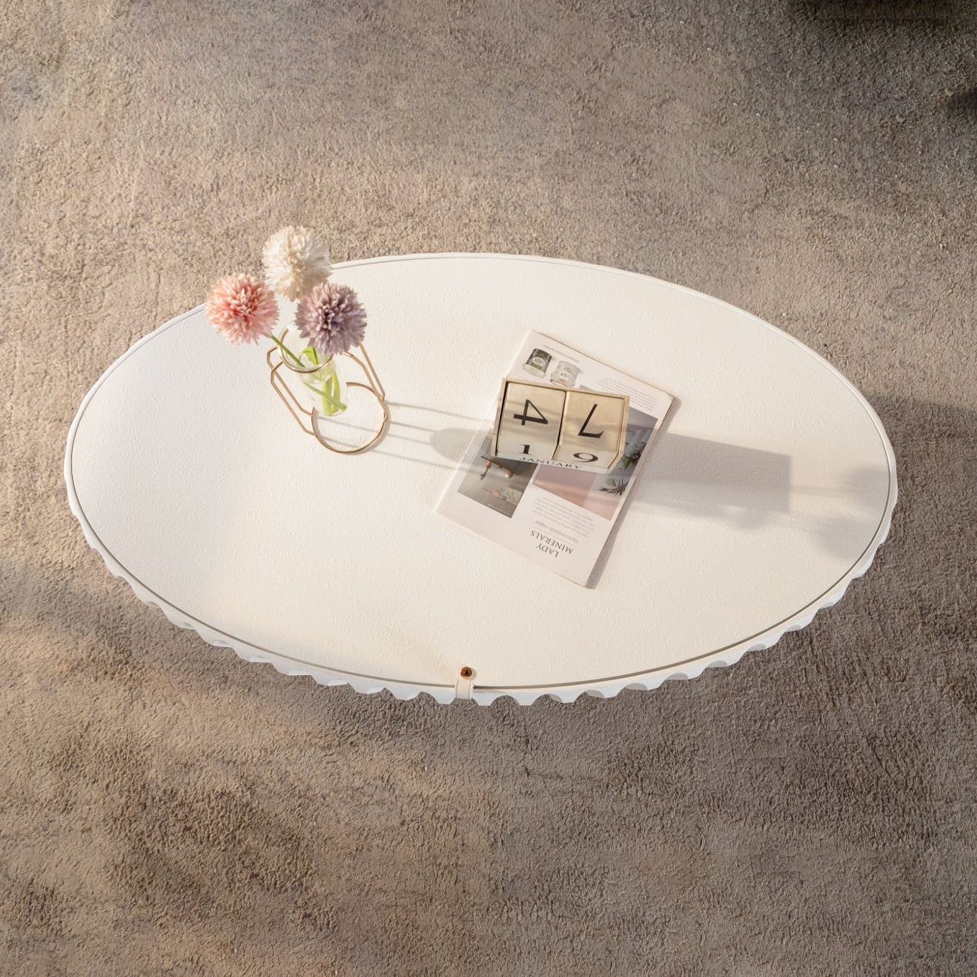 Fluted Storage Table with Lift-Off Lid, Sleek Texture, Perfect for Modern Living