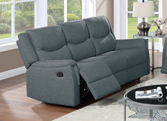 Modern Style 2pc Living Room Set 1x Sofa 1x Loveseat Fully Upholstered Supportive Backrest Dark Gray Finish Manual Motion Primary Living Room Furniture