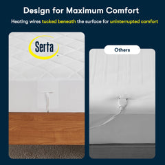1-Piece Twin XL Heated Mattress Pad,White