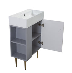 21.6" Vanity Base Only, Open Shelf on the Left, Matt Grey 24V06-21MGL-W1920P385639